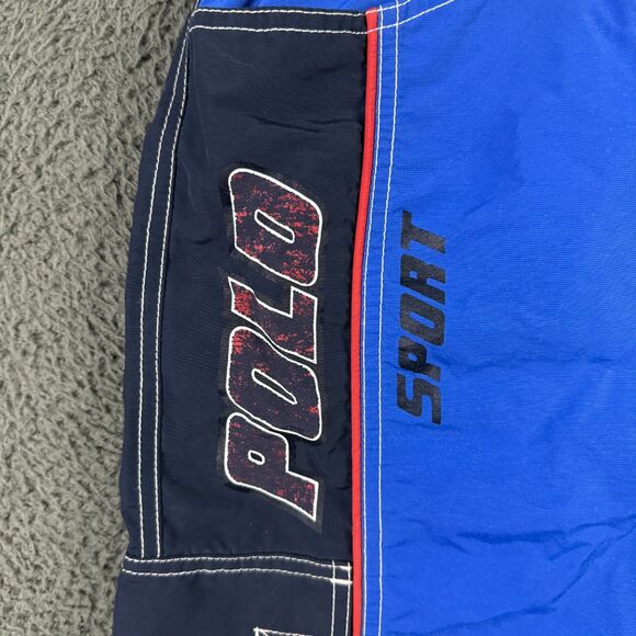 Vtg Polo Sport Board Shorts Mens XL Blue Bathing Suit Cargo 90s Y2K - Picture 3 of 15